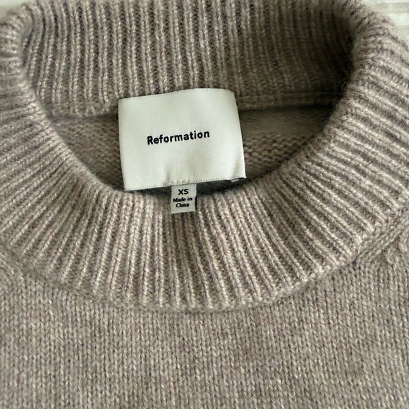 Reformation Cove Sweater, Taupe, XS - Picture 2 of 6